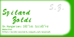 szilard zoldi business card
